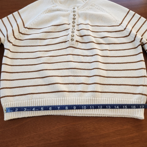 Sezane Léontine Jumper, Ecru/Camel, Small - Picture 7 of 10